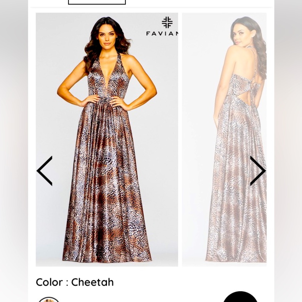 Cheetah Print Faviana Glamour prom dress